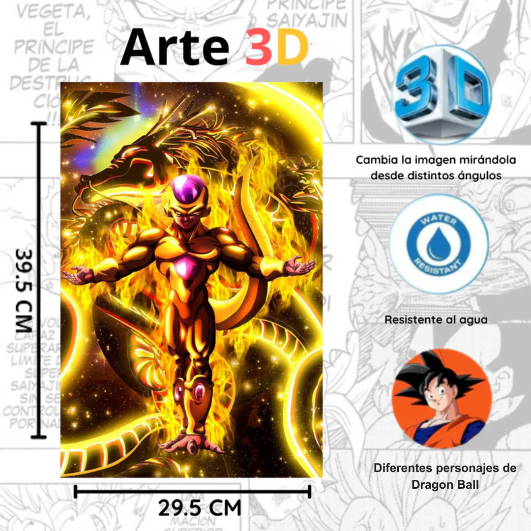 Póster Lenticular de Dragon Ball 3D
